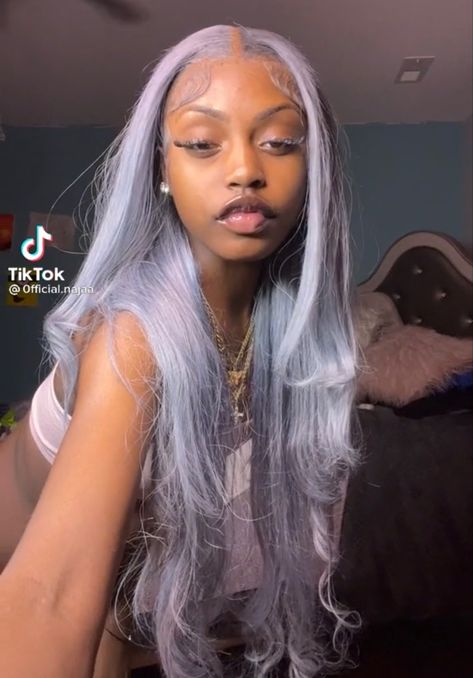 Blessed Week, Frontal Wig Hairstyles, Birthday Hairstyles, Birthday Hair, Lavender Hair, Pretty Hair Color, Dope Hairstyles, Black Hairstyles, 17th Birthday