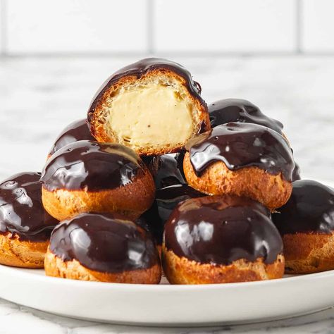 Profiteroles Recipe, The Scran Line, Scran Line, Best Dessert Ever, Vanilla Pastry Cream, Choux Buns, Pastry Cream Recipe, Profiterole, Chewy Bread