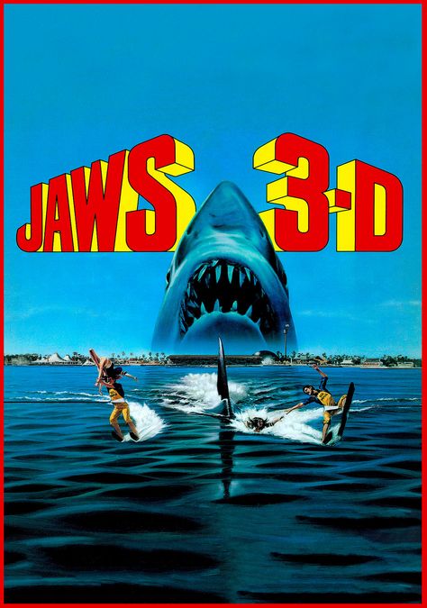 Jaws Art, Jaws Film, Jaws 3, Alan Parker, Monster Movies, Jaws Movie, Big Shark, Scary Films, Record Art