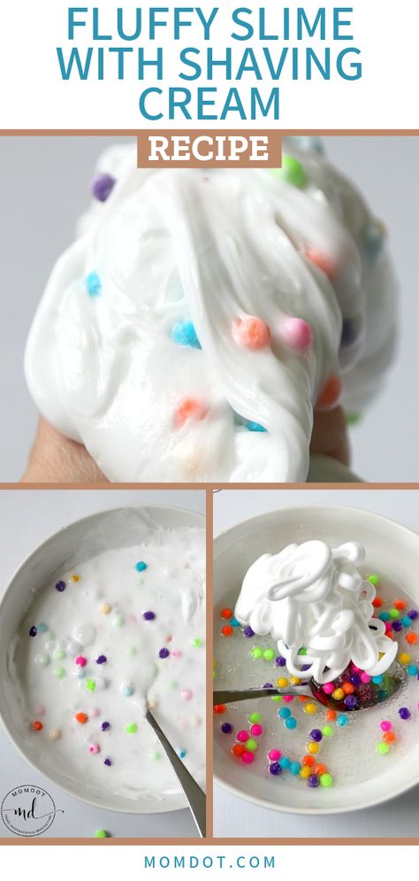 Foam Slime Shaving Cream, Puffy Slime With Shaving Cream, Shaving Cream And Corn Starch, Shaving Cream Slime No Contact Solution, Sensory Shaving Cream Activities, Diy Slime With Shaving Cream, Slime Recipe Shaving Cream, Shaving Cream Dough, Fluffy Slime Recipe Shaving Cream