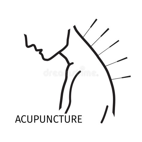 Acupuncture logo icon in line style. vector illustration Acupuncture Logo, Acupuncture Needle, Medical Drawings, Manual Therapy, Eastern Medicine, Yoga Logo, Illustration Style, Logo Icon, Acupressure