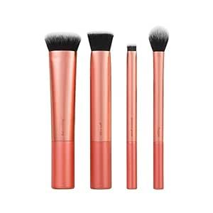 Face Base Makeup, Makeup Contouring, Essential Makeup Brushes, Real Techniques Brushes, Foundation Contouring, Makeup Blending, Face Base, Base Makeup, Makeup Brush Kit