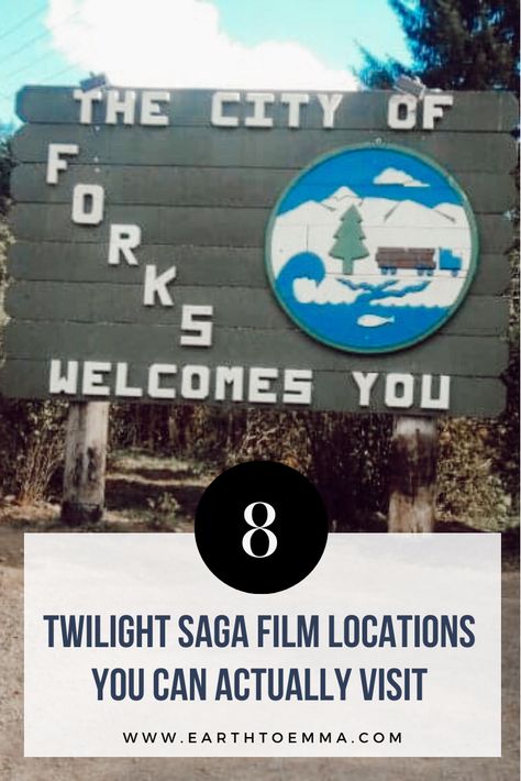 From Bella Swan's house to the iconic Forks welcome sign, here are some twilight saga film locations you can actually visit! Get ready to relive your twilight dreams with these twilight filming locations. #twilightsaga #twilight #forks #afflinks Twilight Filming Locations, Twilight Locations, Twilight Vacation, Twilight Trip, Washington Twilight, Forks Washington Twilight, Twilight Forks, Twilight House, Sisters Trip