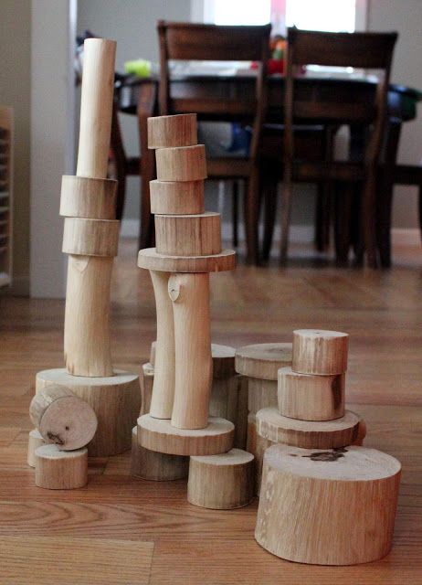 Wood Blocks Diy, Interactive Exhibit, Tree Blocks, Exhibit Ideas, Interactive Displays, Blocks Preschool, Natural Wood Toys, Montessori Diy, Building Toys For Kids