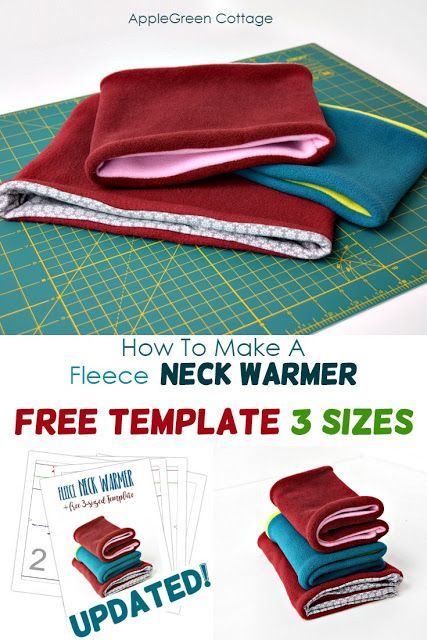 Fleece neck warmer tutorial: this easy beginner sewing tutorial will teach you how to make a warm and cozy reversible fleece neck warmer. And here's a free 3-sized template for you to avoid guessing and to make this cowl scarf a quick and easy-sew. #neckwarmer #diyaccessories #freepattern #diyfleecescarf #diyfashion Fleece Sewing, Fleece Sewing Projects, Sewing Scarves, Fleece Projects, Beginners Sewing, Winter Sewing, Fleece Neck Warmer, Sewing Templates, Sewing Fleece