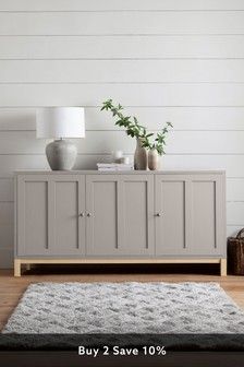 Painted Sideboard, Sideboard Grey, Sideboards Living Room, Large Sideboard, Oak Sideboard, Beautiful Sofas, Furniture Collections, Dove Grey, Flipping Furniture