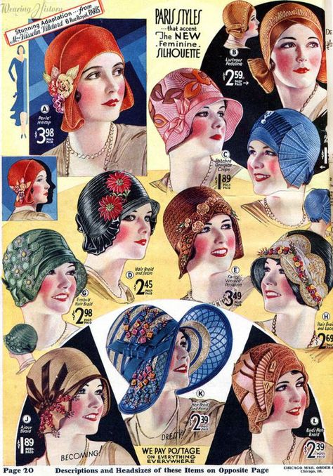 She Needs a Hat”: 1920s Easter Bonnets! | A Smile And A Gun 1920s Hats, Love Hat, 1930s Fashion, Women's Hats, 1920s Fashion, Fashion Plates, Mode Vintage, Mad Hatter, Historical Fashion