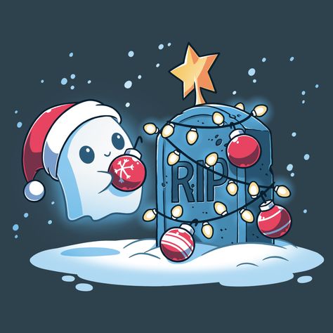 Christmas Ghost, Halloween Wallpaper Cute, Creepy Christmas, Dark Christmas, Kawaii Christmas, Christmas Drawing, Flash Art, Christmas Illustration, Creepy Cute