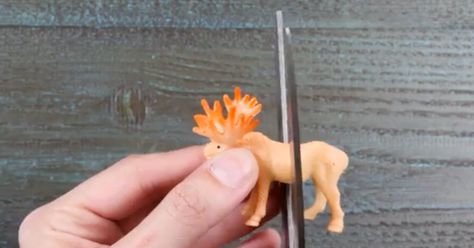 Plastic toys aren't just for playing. Check out these cool DIYs Plastic Animal Crafts Home Decor, Plastic Animal Crafts Diy, Painted Plastic Animals, Dinosaur Diy Decorations, Plastic Animal Crafts, Upcycle Toys, Whimsical Diy, Animal Ideas, Amazing Crafts