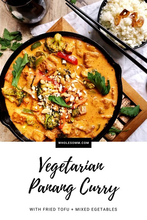 Penang Curry Recipe, Thai Curry Recipes Vegetarian, Curry With Vegetables, Thai Panang Curry, Curry With Tofu, Vegan Thai Curry, Panang Curry Recipe, Tofu Broccoli, Vegetarian Thai Recipes