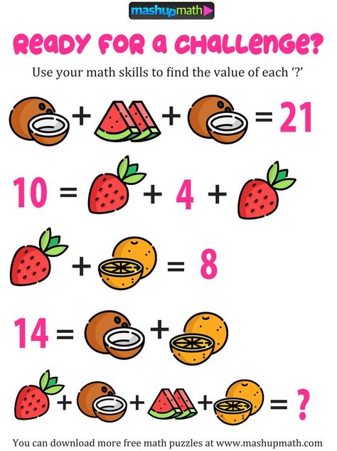 5 Effective Strategies for Improving Your Math Warm Up Activities — Mashup Math Math Puzzles Middle School, Math Riddles Brain Teasers, Emoji Math, Logic Math, Math Quizzes, Fun Math Worksheets, Math Pictures, Bambi Disney, Math Riddles