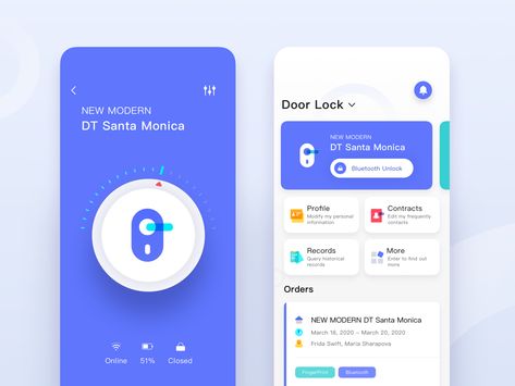 App Design Layout, Ux Mobile, Mobile App Design Inspiration, Lock Icon, Mobile Interface, Smart Door Locks, App Layout, App Design Inspiration, Smart Lock