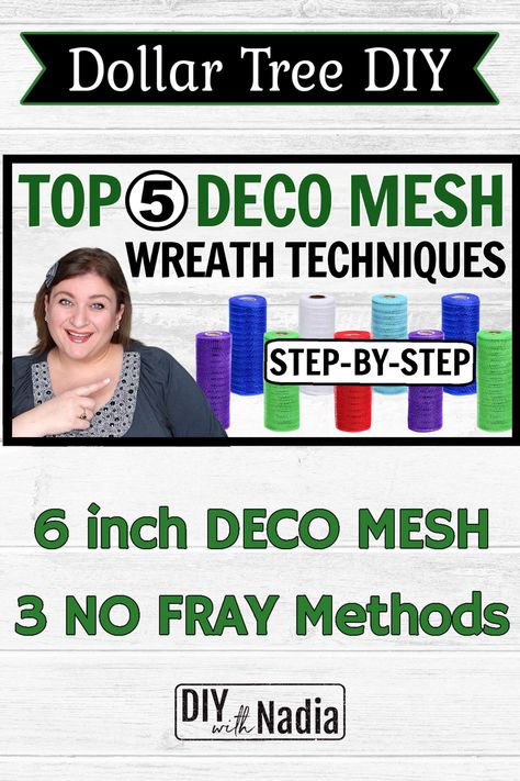 TOP 5 Deco Mesh WREATH TECHNIQUES | 6 inch Dollar Tree Deco Mesh Tutorial | 3 NO FRAY wreaths Tela, Wreath Techniques, Easy Mesh Wreath, Curly Mesh Wreath, Deco Mesh Wreath Tutorial, Diy Deco Mesh Wreath, Mesh Garland, Deco Mesh Garland, Making Mesh Wreaths