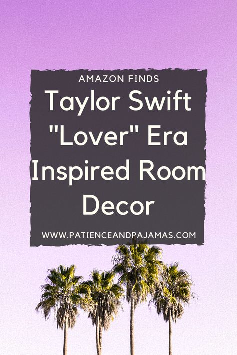 Bedroom and dorm decor perfect for the Taylor Swift lover in your life! Lover Bedroom, Lover Era Decor, Taylor Swift Lover Inspired Room, Taylor Swift Lover Room Decor, Taylor Swift Lover Bedroom, Taylor Swift Inspired Bedroom Decor, Taylor Swift Bathroom, Taylor Swift Office, Taylor Swift Lover Era Aesthetic