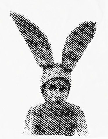 Bunny Man, Black And White, White, Black, Design