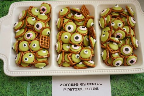 Plants vs. Zombies Birthday Party Ideas | Photo 11 of 21 Kids Zombie Party, Zombie Party Food, Zombies Birthday Party, Zombie Halloween Party, Zombie Food, Plants Vs Zombies Birthday Party, Zombie Birthday Parties, Zombie Birthday, Plantas Vs Zombies