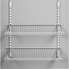 Rubbermaid Closet, Closet Shelving System, Wire Rack Shelving, Shoe Shelf In Closet, Shelf Length, Closet Storage Systems, Glass Wall Shelves, Utility Closet, Closet Kits