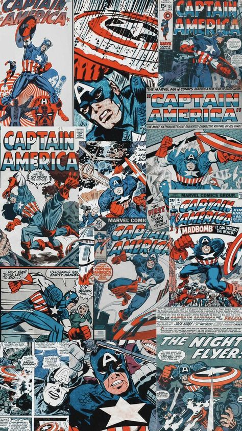 Capitan America Wallpaper, Captain America Aesthetic, Kapten Marvel, Marvel Comics Vintage, Penanda Buku, Captain America Wallpaper, Marvel Background, Karakter Marvel, Captain America Comic