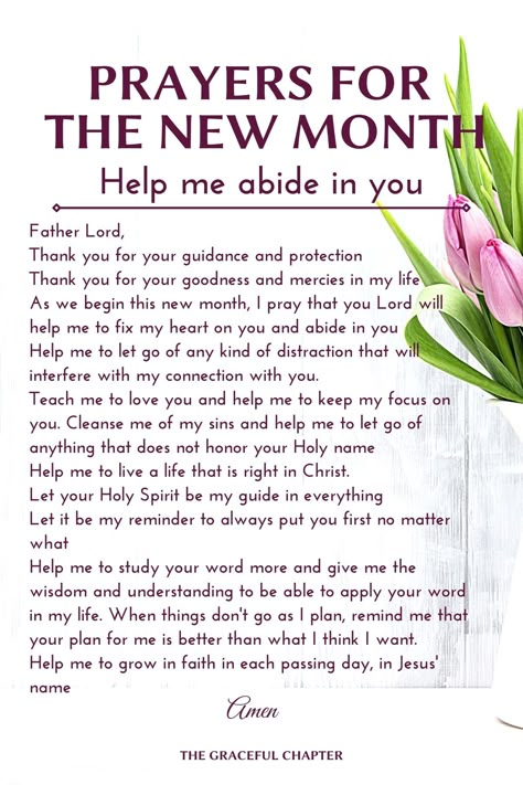 Prayers for the new month - Help me abide in you December New Month Prayer, Happy New Month Prayers December, Prayers For The Month Of October, Prayer For New Month December, Prayer For New Month November, Happy New Month April Prayer, New Month Bible Verses, New Month Declarations, May Blessings Month Of