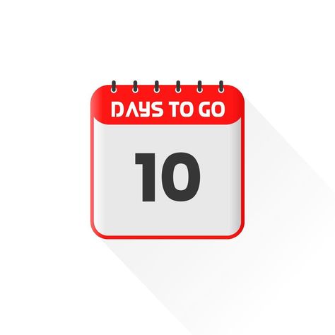 Countdown icon 10 Days Left for sales promotion. Promotional sales banner 10 days left to go Count Down Post Design, 10 Days To Go Countdown, 10 Days Left, Alphabet Code, Sales Promotion, Day Left, Sale Banner, Sale Promotion, Days Left