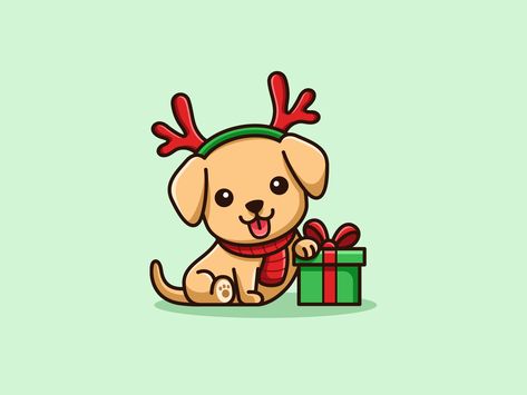 Cute Christmas Animal Drawings, Cute Christmas Dogs, Christmas Dog Drawing Easy, Christmas Animals Cartoon, Cute Christmas Dog Drawings, Cute Christmas Animals Drawings, Christmas Animal Drawings, Christmas Animal Drawing, Dog Christmas Drawing