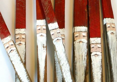 Painted Christmas Decorations, Paint Stick Crafts, Christmas Planter, Pot People, Birch Forest, Christmas Planters, Christmas Décor, Christmas Wood Crafts, Navidad Diy