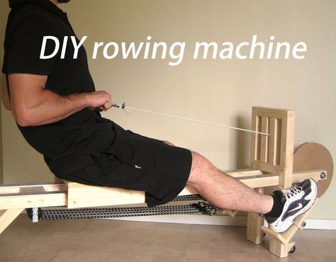 DIY rowing machine Diy Rowing Machine, Diy Exercise Equipment, Diy Gym Equipment, Diy Home Gym, Diy Gym, Diy Workout, Rowing Machines, Fitness Progress, Rowing Machine