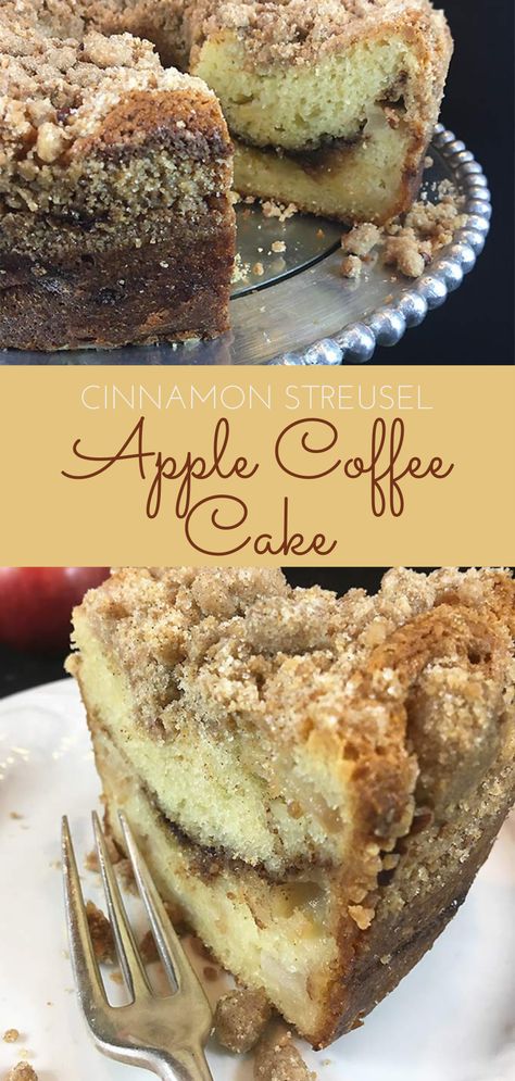 Buttermilk Sauce, Apple Coffee Cake, Moist Apple Cake, Apple Coffee, Cinnamon Streusel, Sour Cream Coffee Cake, Apple Cake, Mulch, Coffee Cake