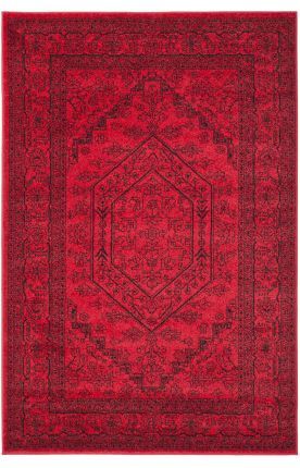 Safavieh Adirondack ADR108 Red Black Rug $210 Domino Magazine, Bathroom Red, Lodge Style, Rug Direct, Rugs Usa, Medallion Design, Black Area Rugs, 8x10 Area Rugs, Overdyed Rugs