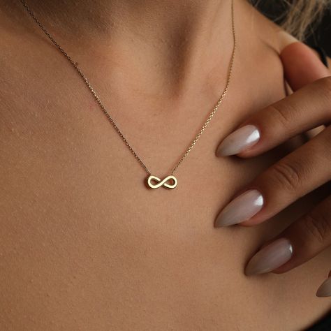 Gold Infinity Necklace, Infinity Necklace Gold, Necklace Infinity, Valentine Jewelry, Newark Nj, Infinity Pendant, Solid Gold Necklace, Christmas Pendant, Infinity Necklace