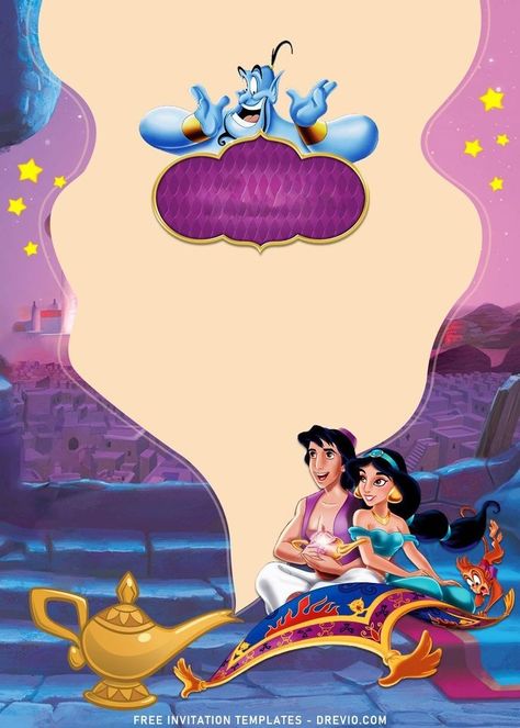 Aladdin Invitation, Jasmine Invitation, Cartoons Jerry, News On Tv, Princess Jasmine Party, Princess Jasmine Birthday Party, Aladdin Party, Jasmine Party, Birthday Party Invitations Free