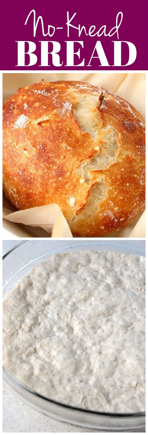 No-Knead Bread recipe - the best and easiest way to make a perfect sourdough bread at home! No kneading needed! No Knead Bread Recipe, Knead Bread Recipe, Knead Bread, Best Bread Recipe, No Knead Bread, No Knead, Easy Bread Recipes, Easy Bread, Fresh Bread