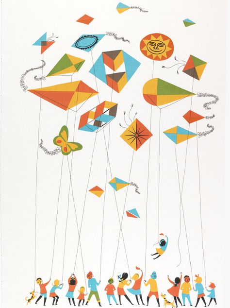 A group of children holding kite strings at the bottom; at top a cluster of kites in bright colors. Flying Kites, Kite Designs, Go Fly A Kite, Kite Festival, Happy Makar Sankranti, Psy Art, Kite Flying, Makar Sankranti, Kites