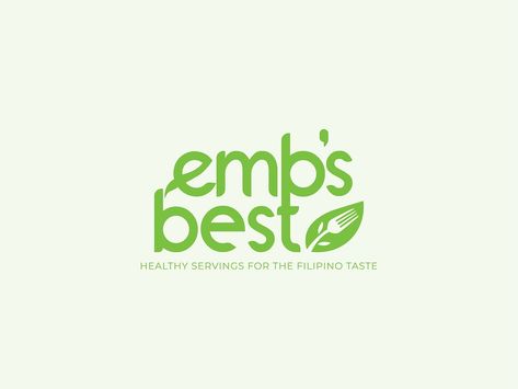 EMB's Best | Healthy Filipino Food Brand Identity by Gerlynnia on Dribbble Food Brand Identity, Healthy Logo Design, Healthy Logo, Healthy Food Logo, Pop Logo, Organic Logo Design, Design Brand Identity, Organic Logo, Architecture Concept