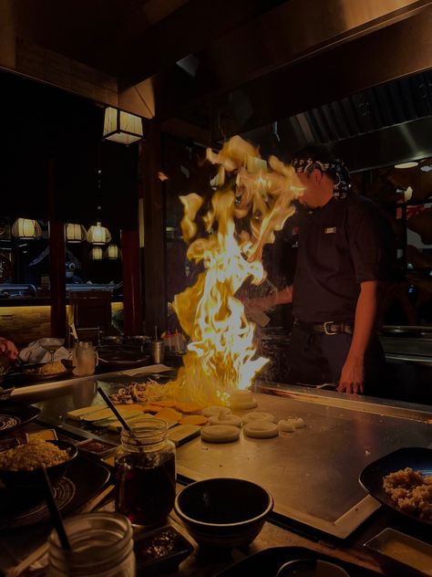 Hibachi Food, Fire Restaurant, Hibachi Restaurant, Bbq Lamb, Hibachi Grill, Lamb Skewers, Miami Restaurants, Restaurant Pictures, Charcoal Grills