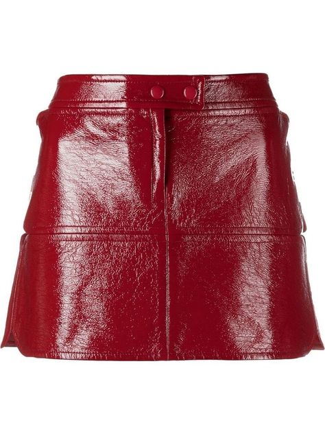 Red Leather Skirt, Skirt Aesthetic, Red Flare, High Fashion Outfits, Red Diamond, Dolce E Gabbana, Red Outfit, Straight Skirt, College Outfits