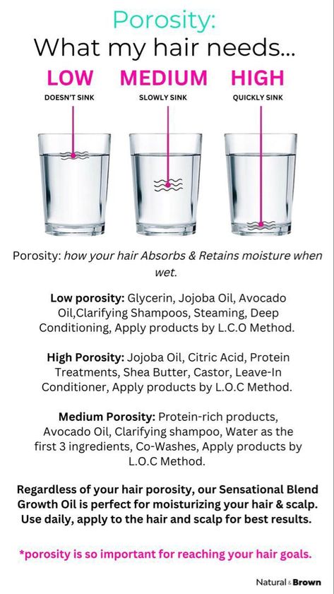 Hair Growing Tips, Low Porosity Hair Products, Natural Hair Care Tips, Hair Porosity, Diy Hair Care, Hair Remedies, Hair Maintenance, روتين العناية بالبشرة, Hair Care Tips