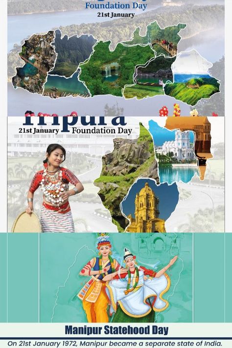 Warmest greetings to our brothers and sisters of Manipur, Meghalaya, and Tripura on the state’s Formation Day. Wish you peace and progress. #Formationday #Manipur #Meghalaya #Tripura #formationdays Manipur Culture, Cultural Exhibition, States Of India, Brothers And Sisters, How To Become, India, Beauty