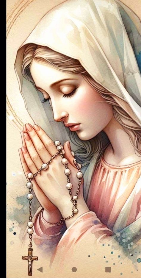 Mother Mary Wallpaper, Mother Mary Tattoos, Stary Papier, Roman Catholic Art, Mother Mary Pictures, Virgin Mary Art, Mother Mary Images, Images Of Mary, Jesus Christ Artwork