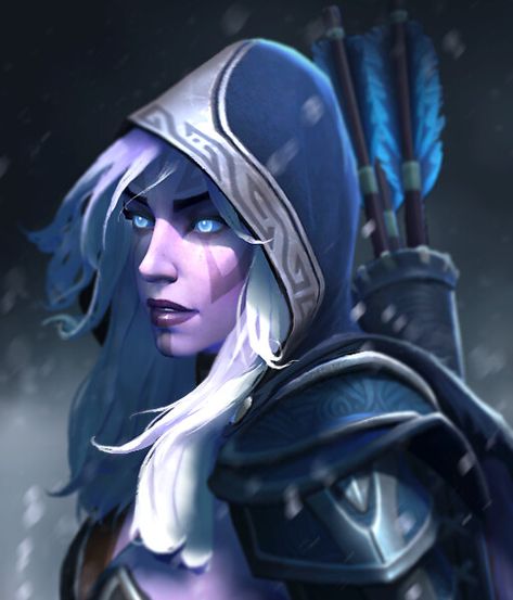 "Drow ranger remodel" by Boyang Zhu Team Spirit Dota, Drow Ranger, Dota2 Heroes, Dota 2 Heroes, Icon Animation, Dota 2 Game, Resin Printing, D&d Dungeons And Dragons, Dota 2