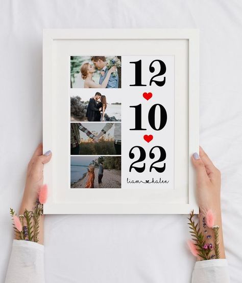 Buy 1st Anniversary Gift for Husbandour First Year Together Online in India - Etsy Quality Time Gifts For Boyfriend, Wedding Gift Photo Frame, Photo Frame Ideas For Boyfriend, Anniversary Frame Ideas, Frame For Boyfriend, Anniversary Photo Frame, Year Anniversary Gift Ideas, Anniversary Gift Ideas For Him Boyfriend, Love Photo Frame