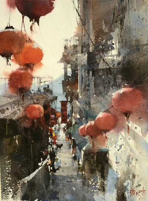 Chein, Chung Wei - The Town of Chiufen #abstract, #watercolor, #fineart, #artwork, #painting, design, #composition Chien Chung Wei, Watercolor Architecture, Soyut Sanat Tabloları, 수채화 그림, Watercolor Artists, Art Street, Painting Gallery, City Street, Watercolor Inspiration