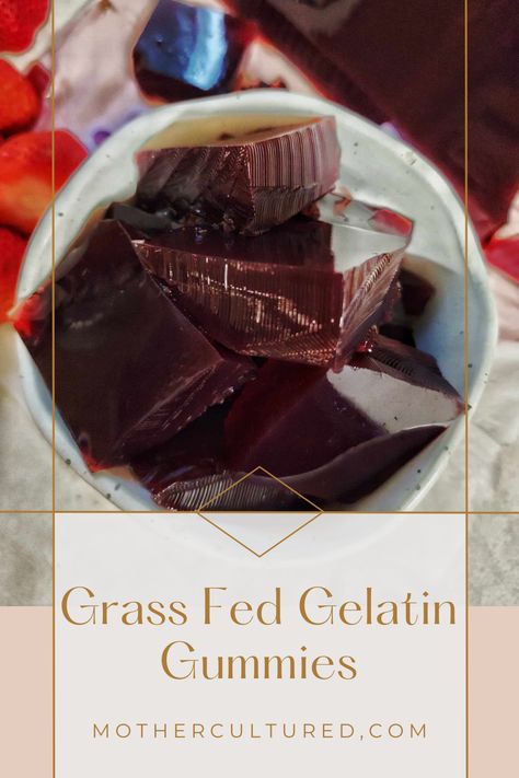 A bowl of grass fed gelatin gummies Bovine Gelatin Gummies, Beef Gelatin Gummies, Beef Gelatin Recipes, Gelatine Recipes, Gut Gummies, Gelatin Gummies, Healthy Gummies, Homemade Fruit Snacks, Gelatin Powder