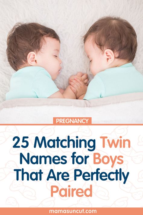 25 Baby Names for Twin Boys That Perfectly Fit Together Are you looking for baby names for boys that will work for a pair of twins? Check out these pairings for fresh ideas. Twin Boy Names, Pregnant With Boy, Twin Names, Twin Baby Boys, Names For Boys