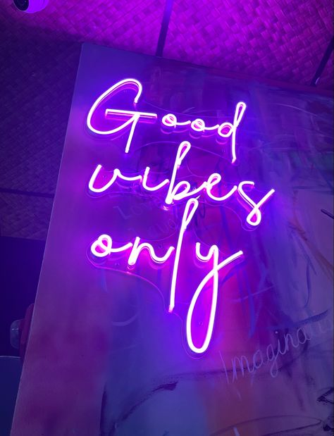 Purple Neon Sign, Good Vibes Only, Cursive, Wall Decor Purple Vision Board, Good Vibes Only Aesthetic, Purple Quotes Aesthetic, Purple Vibes Aesthetic, Good Vibes Aesthetic, Purple Neon Sign, Good Vibes Only Neon Sign, Violet Vibes, Umbrella Insurance