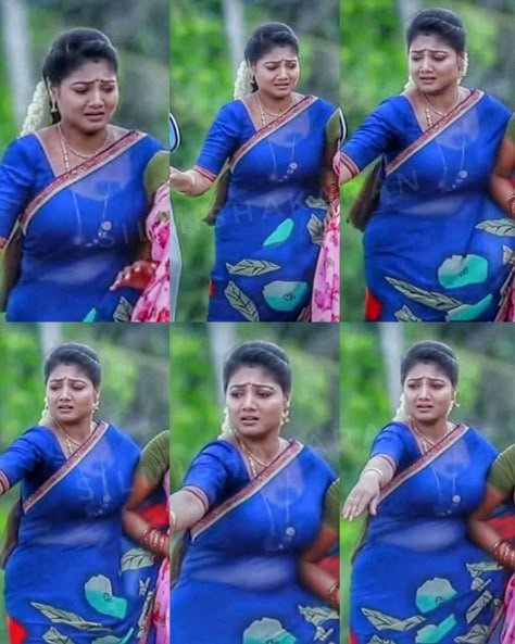 Priyanka Nalkari Saree, Priyanka Nalkari, Trisha Actress, Bed Story, Tamil Serial, Curvy Women Dresses, Grey Saree, Arabian Beauty Women, Serial Actress