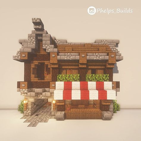 Minecraft Hus, Minecraft Medieval House, Minecraft Shops, Minecraft Kingdom, Minecraft Structures, Bangunan Minecraft, Minecraft Farm, Minecraft Cottage, Cool Minecraft Creations