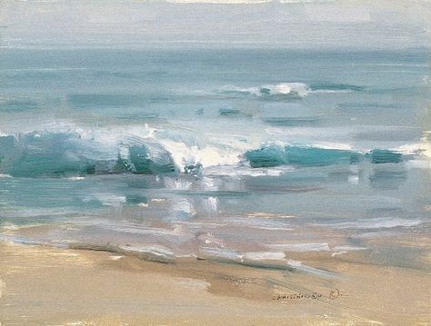 Scott Christensen - "Waters of Kauai" So lovely. Scott Christensen, Sea Scapes, Hawaii Art, Waves Crashing, Sea Painting, Ocean Painting, Beach Painting, Coastal Art, Seascape Paintings