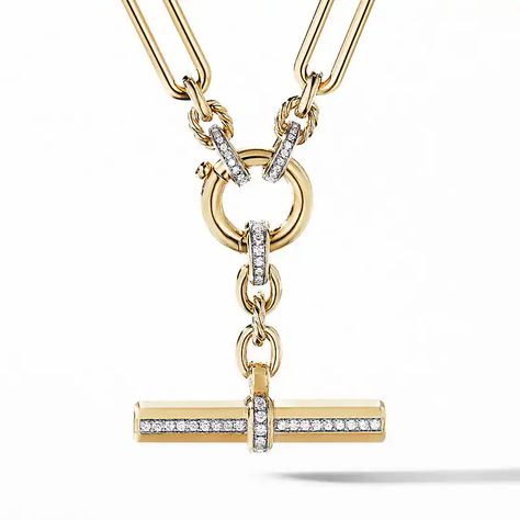 DY Elements Convertible Drop Earrings in 18K Yellow Gold with Diamonds David Yurman Watch, Designers Jewelry Collection, Modern Watches, Y Necklace, Luxury Timepieces, Chain Link Necklace, David Yurman, Necklace Chain, Pave Diamonds