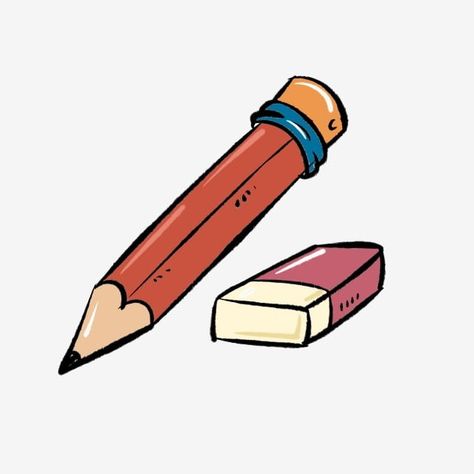 Pencil And Eraser Cartoon, Drawing Of Pencil And Eraser, Eraser Illustration, Tema Air, Pencil Animation, Eraser Cartoon, Eraser Drawing, Crayon Illustration, Pencil Doodles